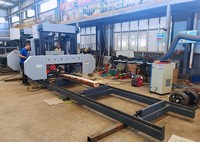 Scie à ruban horizontale en gros, machine de scierie, scie à ruban automatique mobile pour la coupe du bois, scie à ruban portative
