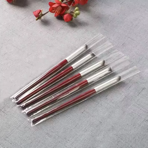 Pinceau à ongles ovale angulaire avec manche en bois et logo personnalisé, poils en nylon, outil de mélange pour peinture au gel acrylique, pour manucure - Product Image 2