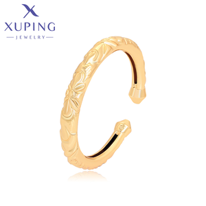 A00359098 Xuping Jewelry CZ 18K chapado en oro Moda de lujo pesado esculpido pulsera Lisa damas Cobre ambiental - Product Image 1
