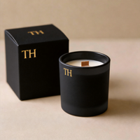 Bocaux à bougies en verre de luxe vides et uniques pour champagne, 8oz, 10oz, 12oz, 14oz, avec couvercle et boîtes