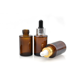 Flacon compte-gouttes <span class=keywords><strong>en</strong></span> verre de luxe à épaule plate pour huile de romarin, favorisant la pousse des cheveux, flacon réactif ambré avec <span class=keywords><strong>pipette</strong></span>, marque privée, 1 oz - Product Image 2