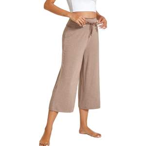 Pantalon Capri en Viscose de Bambou Personnalisé pour Femme, Coupe Ample, Tricot Doux, Idéal pour la Détente et le Sommeil, Tailles S à XXL - Product Image 2