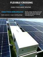 Machine de nettoyage de panneaux solaires suspendus extra longue sur mesure avec contrôle automatique intelligent pour fermes solaires simples ou multi-chaînes