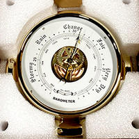Dia180mm cloche baromètre océan marée horloge atmosphérique laiton cuivre plastique coque anéroïde utilisation baromètre marin