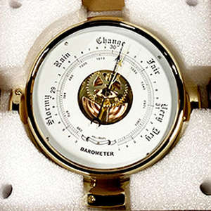 Dia180mm cloche baromètre océan marée horloge atmosphérique laiton cuivre plastique coque anéroïde utilisation baromètre marin - Product Image 4