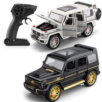 Véhicule de simulation RC G63 1/24, 2.4G 5CH, voiture tout-terrain en alliage avec lumières et sons