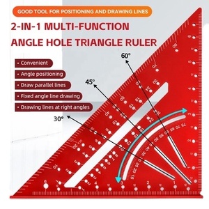 7 pouces en alliage d'aluminium <span class=keywords><strong>Triangle</strong></span> chevron carré travail du bois outil de disposition de mesure carrés de vitesse de charpentier - Product Image 1