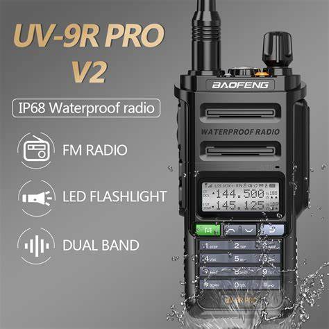 Best Selling Handheld Dual Band Walkie Talkie Two Way for Radio Waterproof for Baofeng UV-9R PRO V2 10km Range 7W Analog UHF VHF