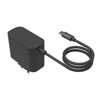 Chargeur rapide USB-C PD 65W avec câble fixe adapté aux smartphones/ordinateurs portables/autres appareils numériques EU/US/AU/UK en option