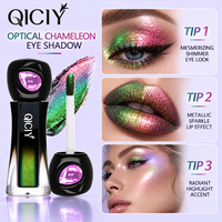 QICIY Fard à paupières liquide caméléon 6 couleurs, multichrome, effet de changement de couleur, paillettes scintillantes, maquillage pour les yeux, vente en gros, OEM, ODM, marque privée