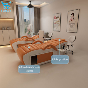 SONKLY Sillón Eléctrico de Lujo Curvo para Pestañas, <span class=keywords><strong>Camilla</strong></span> Estética Reclinable para Extensiones de Pestañas, <span class=keywords><strong>Silla</strong></span> para Lashista - Product Image 5