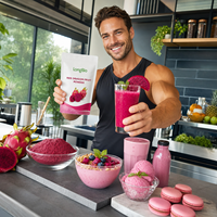 Poudre de fruit du dragon rouge LongBio en vrac, poudre de jus de pitaya naturelle de qualité alimentaire pour boissons, smoothies, bonbons, pâtisseries, fournisseur OEM