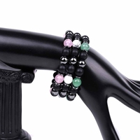 Bracelet élastique en hématite et améthyste 8 mm, style classique, pour hommes et femmes, idéal pour le quotidien – Collection Gemstone en promotion