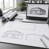 Bâtiment en structure métallique avec un design d'assemblage rapide permettant de réduire les coûts de main-d'œuvre et les temps de construction