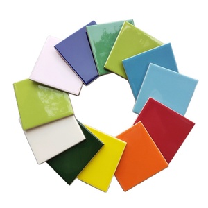 Bề mặt bóng loáng chống bẩn màu sắc tinh khiết tàu điện ngầm gạch ốp tường nội thất cho căn hộ phòng tắm nhà bếp kích thước nhỏ 15x15 10x10 - Product Image 1