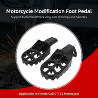 Pijakan Kaki Aluminium Billet Custom OEM CNC Anodized Kompatibel dengan Honda CT125 Hunter Cub Trail 125 Pedal Balap