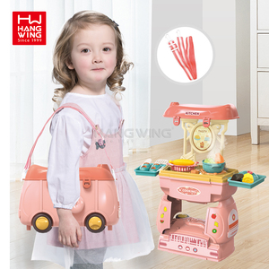 HW multi-thème 2 en 1 semblant jouer maison jouets pour enfants cuisine outils médicaux <span class=keywords><strong>vaisselle</strong></span> accessoires stockage dessin animé poulie voiture - Product Image 2