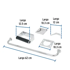 Scatola con 2 unità Set di 5 accessori per il bagno, in acciaio inox, di base - Product Image 3