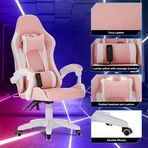 <span class=keywords><strong>Fauteuil</strong></span> de bureau inclinable avec masseur, chaise de gaming RGB, livraison gratuite au Brésil - Product Image 4