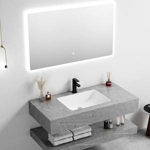 Mueble de Baño CR Grey Stone Vanity de 100 cm con Lavabo Integrado de Doble Capa - Product Image 1