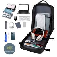 Sac de voyage personnalisé en nylon imperméable à fermeture éclair USB, grande capacité, pour affaires et loisirs, multi-compartiments, idéal pour l'école