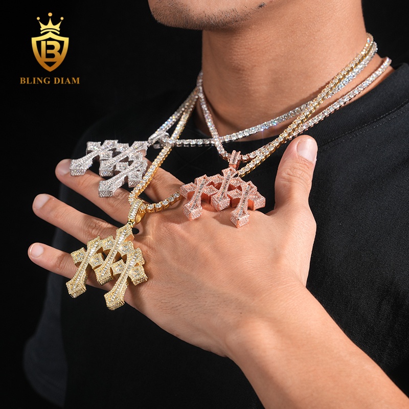 triple cross pendant mossinate