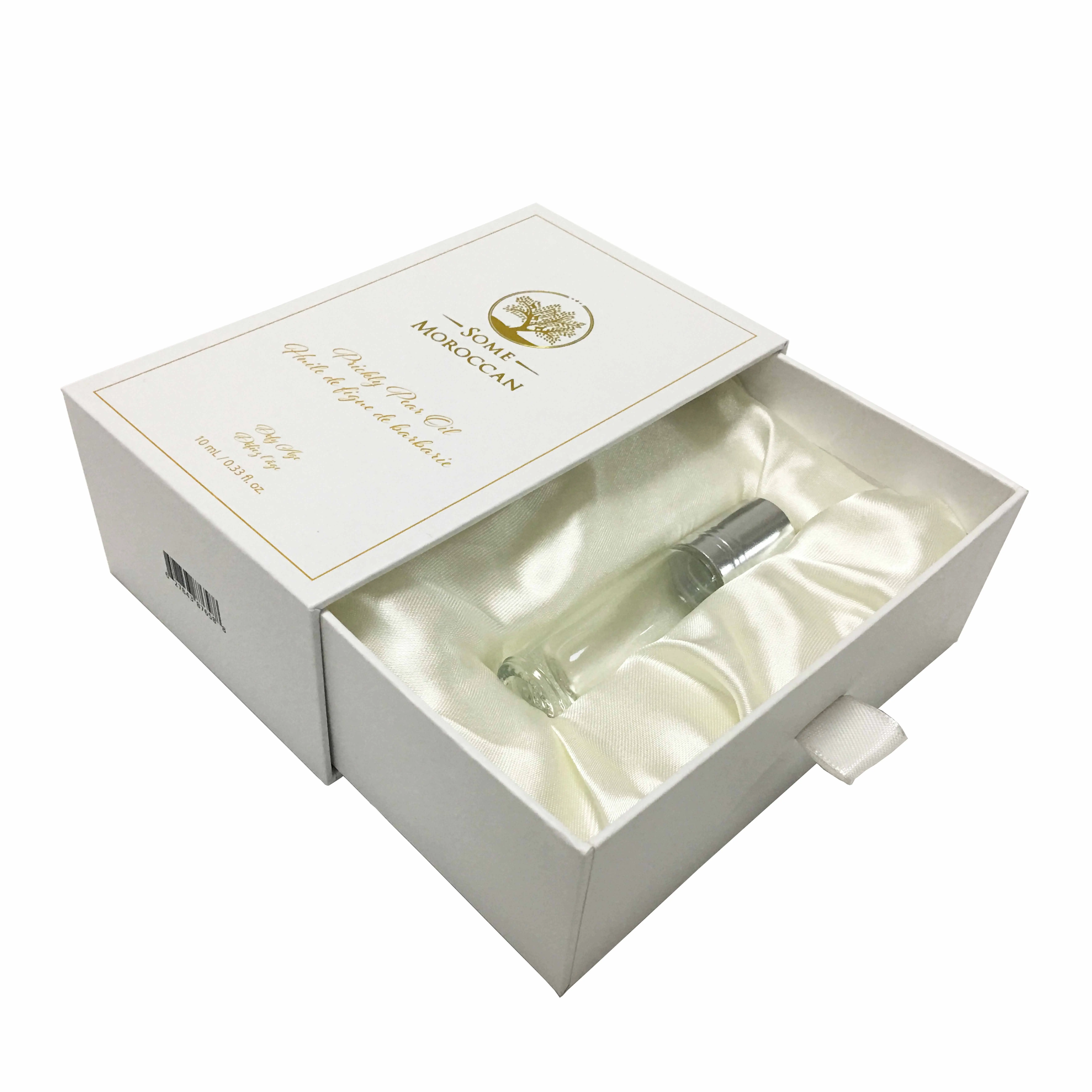 Embalagem impressa personalizada de garrafa 10ml, caixa pequena de embalagem de perfume de cartão