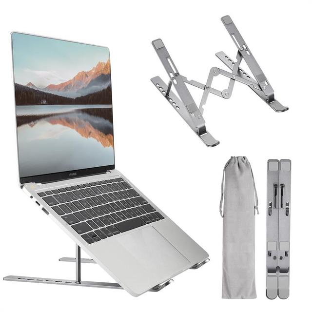 Great Roc OEM Laptop Stand Aluminum Height Adjustable Desktop Computer Holder Ergonomic Portable Notebook Stand Foldable