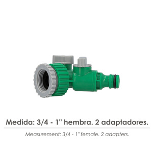 Adattatore per Tubo in Plastica 3/4" - 1" Femmina con 2 Uscite, Confezione Blister - Product Image 3