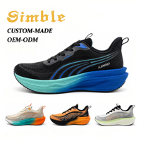 Chaussures de course légères personnalisées avec logo pour hommes, semelle intermédiaire à amorti souple, empeigne en mesh respirant, chaussures décontractées pour la marche