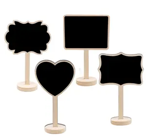黒板ノートブック Suppliers-バーテーブルの装飾のための創造的な小さな黒板の結婚式の贈り物木製のミニ黒板