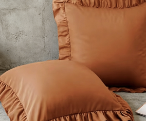 Housses de coussin <span class=keywords><strong>d</strong></span>écoratives unies pour canapé, lit et salon, avec volants, vente en gros - Product Image 2