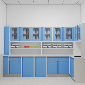 Armários Modernos de Aço para Equipamentos Médicos e Armazenamento Hospitalar UKEN, Montagem na Parede Durável com 2 Portas e 4 Gavetas - Product Image 6