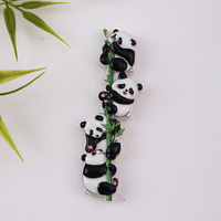 Stiker kulkas 3D Magnet kulkas Panda kustom dekorasi kulkas koleksi kerajinan stiker magnetik pabrik