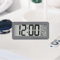 Jam Alarm Meja Belajar Elektronik LCD Besar Warna Sublimasi untuk Kantor, Kamar Tidur Siswa, dengan Port Pengisian Daya USB