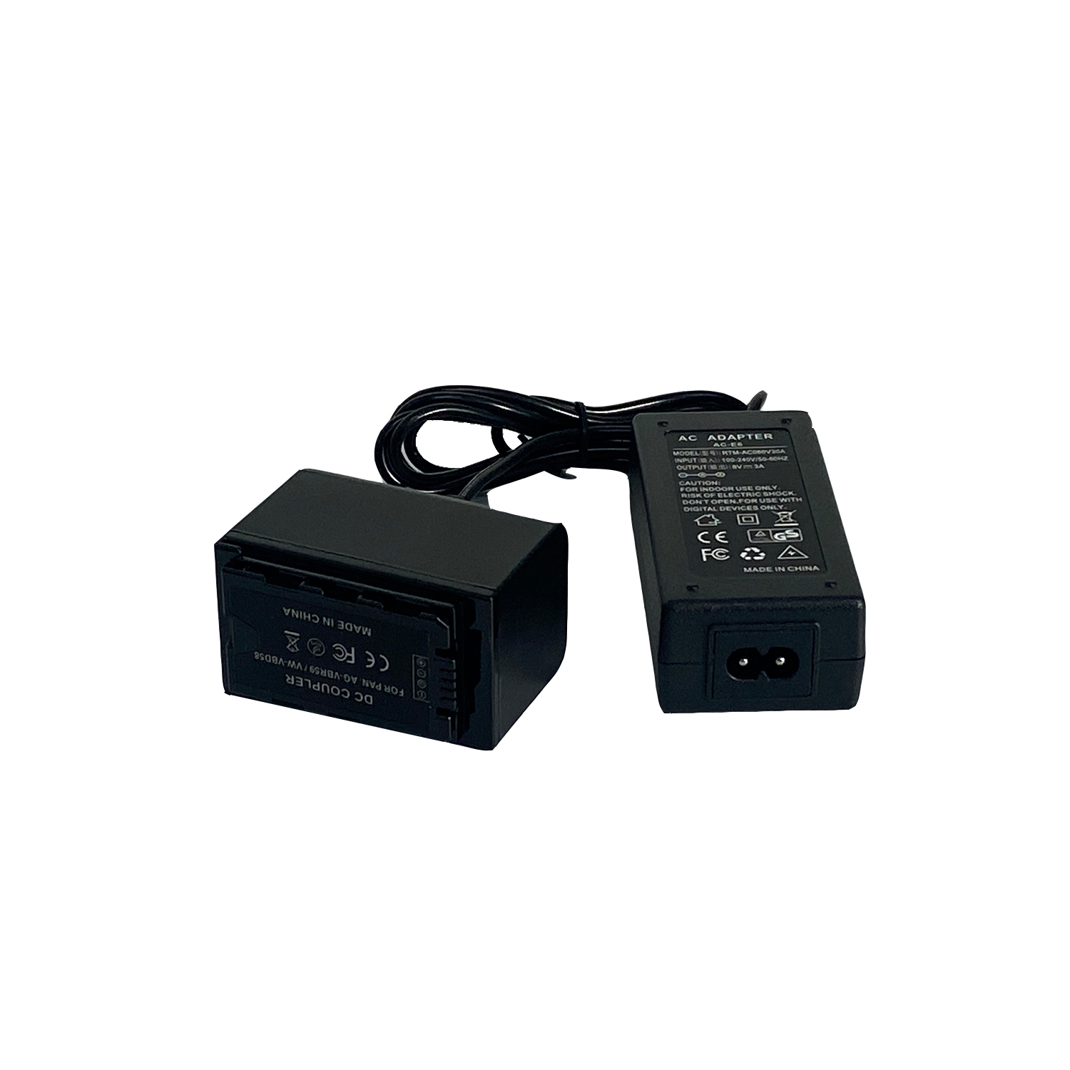 Panasonic AG-VBR59 Dummy Battery & AC-E6 Adapter Cable for VW