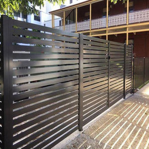 Panneaux de clôture en alliage d'aluminium de 6 pieds, à sommet plat ou rond, blanc naturel, <span class=keywords><strong>pour</strong></span> jardin, cour avant, ou enclos de <span class=keywords><strong>piscine</strong></span> - Product Image 1