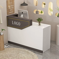 Comptoir de caisse en bois durable, minimaliste et moderne pour salon de coiffure, salon de manucure, magasin de vêtements, supermarché, hôpital