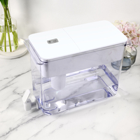 Distributeur d'eau BLUETECH HS521N 30 tasses, série OSMO pour la maison, avec couvercle en bambou et cartouche filtrante F003