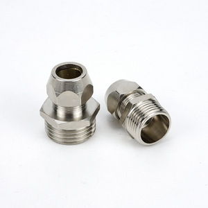Raccord de compression Sayu PC8-02 à filetage externe, droit, pour tuyau en cuivre, raccord de tuyau d'huile 10-03-6-01-4 points - Product Image 1