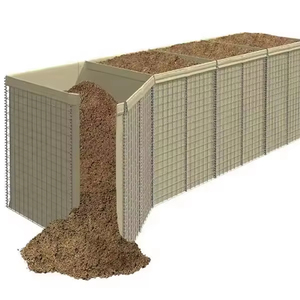 Barriera di Difesa Saldata Zincata Fanghai Muro di Sabbia <span class=keywords><strong>Bastione</strong></span> per Sicurezza di Confine Forma a Foro Quadrato - Product Image 1