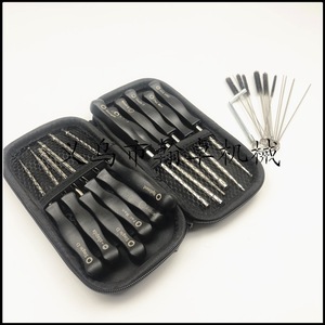 Kit de 12 tournevis pour carburateur avec étui en cuir noir et brosse de réglage pour accessoires de tondeuse à gazon et tronçonneuse HZPJ - Product Image 1