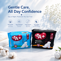 Serviettes hygiéniques ailées jetables en coton biologique 100% respirant, super absorbantes, avec protection anti-fuites, qualité A+, vente en gros