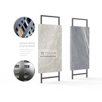 Présentoir Premium pour Carreaux en Pierre avec Éclairage LED pour Showroom, Panneaux d'Exposition, Grand Présentoir Unique pour Carreaux, Étagère de Sol