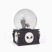 Artisanat en résine artistique fait main sur mesure, globe à neige d'Halloween, peint à la main, personnalisable, décoration et cadeau de collection