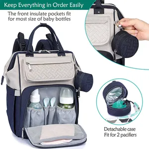मल्टी फंक्शन वॉटरप्रूफ डायपर बैग ट्रैवल बेबी डायपर बैग बैकपैक ममी नैपी बैग चेंजिंग पैड के साथ