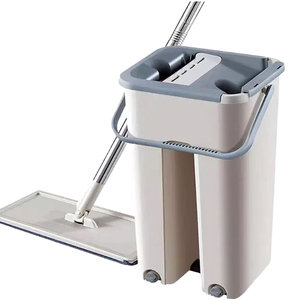 Vente en gros - Meilleure vente : Serpillère essoreuse mains libres avec seau, gain de place, têtes en microfibre ultra-fines, ensemble facile à sécher - Product Image 2