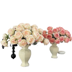 Fatto <span class=keywords><strong>a</strong></span> mano High-in giardino <span class=keywords><strong>Monet</strong></span> ispirato ai ornamenti di stoffa Rose decorazione tavolo da pranzo per soggiorno per ristoranti - Product Image 5