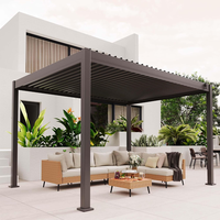Pergola Bioclimatique Motorisée Automatique de Luxe en Aluminium pour Villa, Jardin, Terrasse et Espaces de Vie Extérieurs