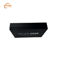 Boîte en papier noir à fermeture magnétique, insert en mousse EVA, laminage mat, logo personnalisé, emballage cadeau rigide pour montres, bijoux, vêtements
